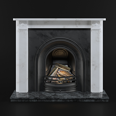 Elegant Victorian Fireplace 3D model image 1 