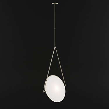 Elegant Rotating Dot Pendant 3D model image 1 