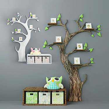 Kids' Fantasy Tree: A Decorative Delight 3D model image 1 