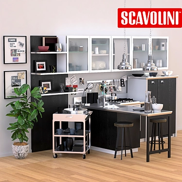 Diesel_Social_Kitchen: Innovative Kitchen Design by Scavolini 3D model image 1 