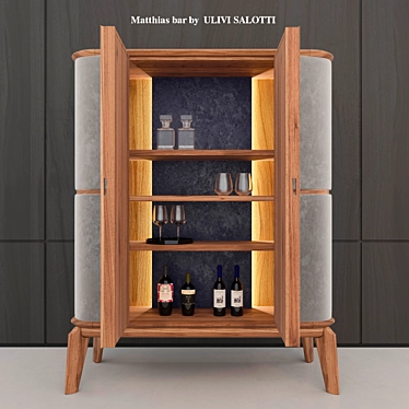 Matthias Wine Cabinet: Elegant and Functional 3D model image 1 