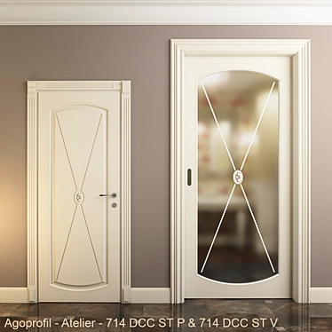 Agoprofil Atelier 714 Doors 3D model image 1 