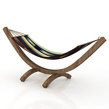 Ultra-Luxe Hammock: Dreamy Outdoor Bliss 3D model image 1 