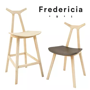 Nara Stool: Elegant and Functional 3D model image 1 