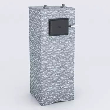 Talcum-Magnesite Pattern Bath Oven 3D model image 1 