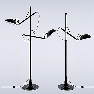 Stylish Floor Lamp: Sleek Design & Perfect Illumination 3D model image 1 