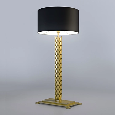 Vintage Brass Table Lamp 3D model image 1 