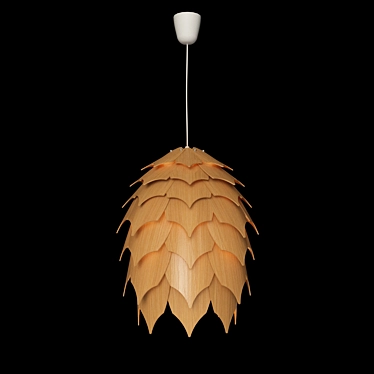 Modern Wood Pendant Lamp 3D model image 1 