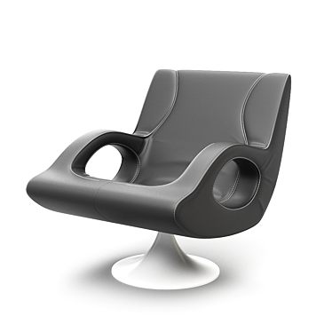 Modern Swivel Armchair: Sleek Design 3D model image 1 