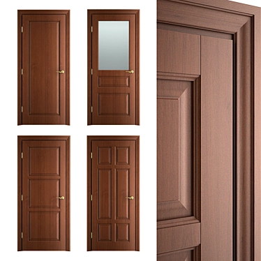 Elegance Collection: Massivstyle Interior Door 3D model image 1 