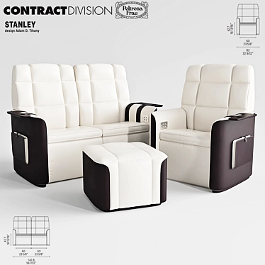 Luxury Cinema Seating: Poltrona Frau STANLEY 3D model image 1 