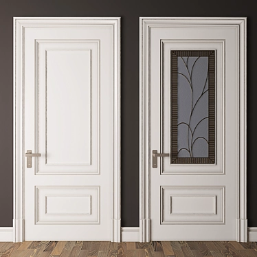 Elegant Classic Door 02 3D model image 1 