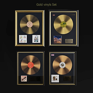 Golden Grooves: Exclusive Vinyl Set 3D model image 1 