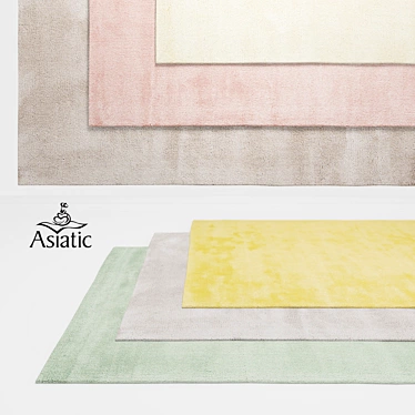 Asiatic ARAN Plain Rug - Modern and Versatile 3D model image 1 