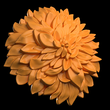 Elegant Floral Rosette 3D model image 1 