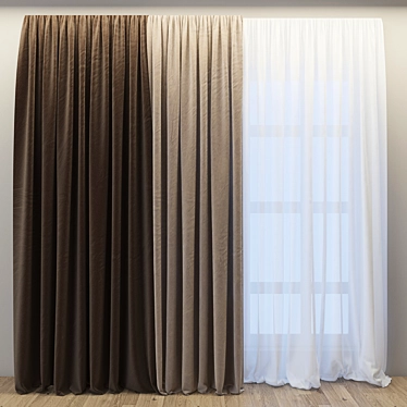 Elegant Curtain | 3D Model 3D model image 1 
