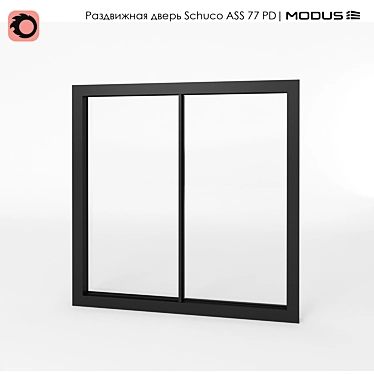 Schuco PD 2A Sliding Door - Sleek and Automatic 3D model image 1 