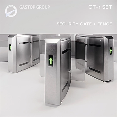 Gastop GT-1: Stylish 3D Security Gates 3D model image 1 