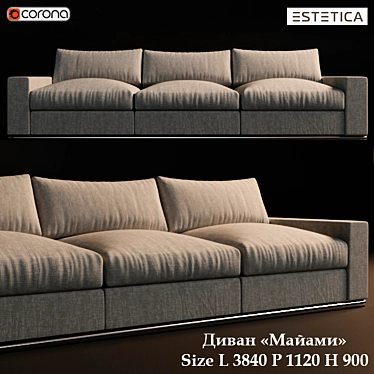Estetica Miami Sofa 3D model image 1 