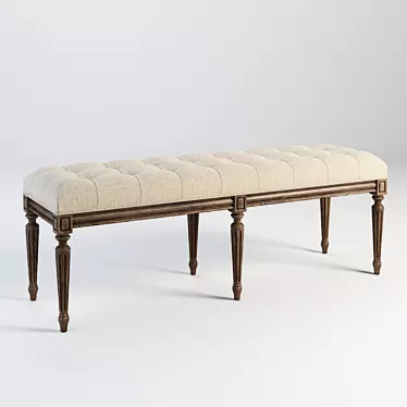 Modern Chic Bench - GRAMERCY HOME 3D model image 1 