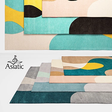 Stylish Asiatic Matrix Rugs 3D model image 1 