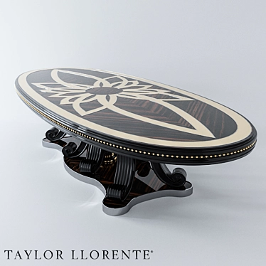 Taylor Llorente GRAND OVAL: Elegant Oval Dining Table 3D model image 1 