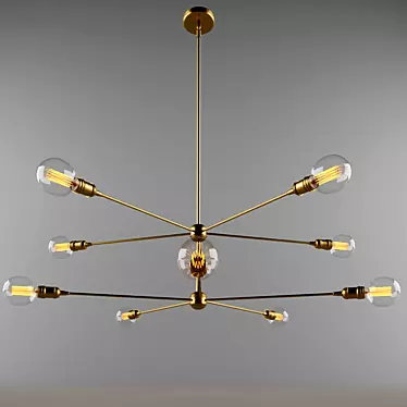 Elegant Napoleon Chandelier 3D model image 1 