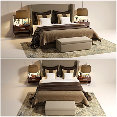 Modern Art Deco Bed: 2011 Edition 3D model image 1 