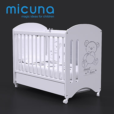 Sweet Bear Basic: Stylish 120x60 Micuna Bed 3D model image 1 