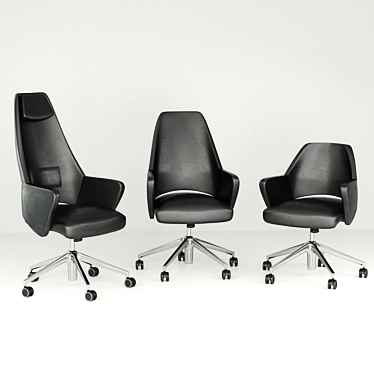 Fabbrica Linea Office Chairs Set 3D model image 1 