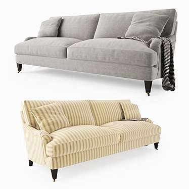 Modern Essex Sofa: Stylish and Versatile 3D model image 1 