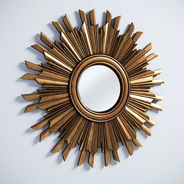 Sleek Sun Mirror to Brighten Your Space 3D model image 1 