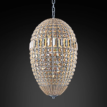 Elmer Crystal Chandelier - Elegant Lighting Fixture 3D model image 1 