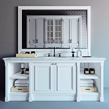 Classic Style Custom Bathroom Furniture 3D model image 1 