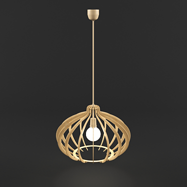 Pendant Light Nowodvorski 4174 Ika 
Elegant Wooden Beige Pendant Light 3D model image 1 