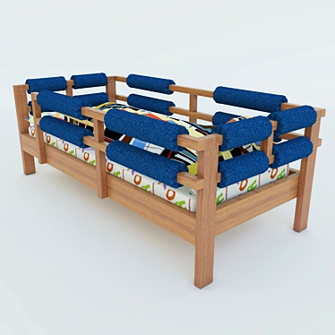 CozyDream Kids Bed: Sweet Dreams 3D model image 1 