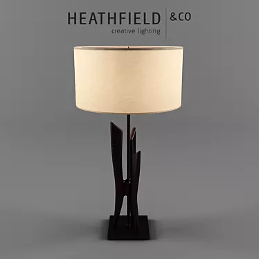 Finn Celtic Bronze Table Lamp: Bold, Sculptural, Ambient Light 3D model image 1 