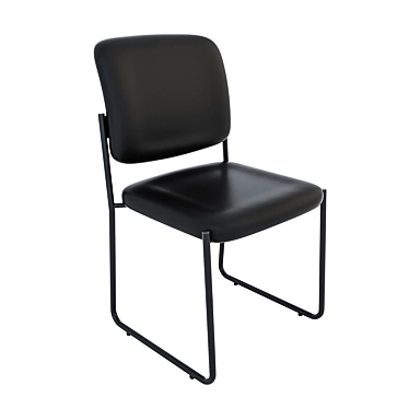 Sleek Visitor Chair: Modern Design 3D model image 1 