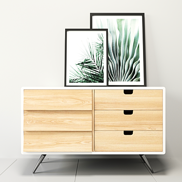 Solid Board Sideboard | 109cm wide 3D model image 1 