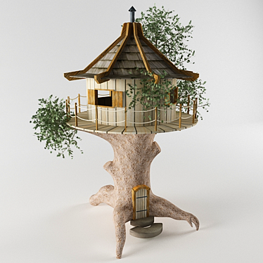 Nature's Playground: Treehouse Paradise 3D model image 1 