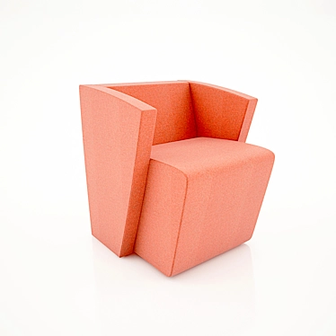 Carlotta Inventa: Stylish Wooden Armchair 3D model image 1 