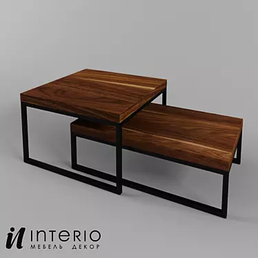 INTERIO-MEBEL Stolik St 1_0: Two-tone Modern Coffee Tables 3D model image 1 