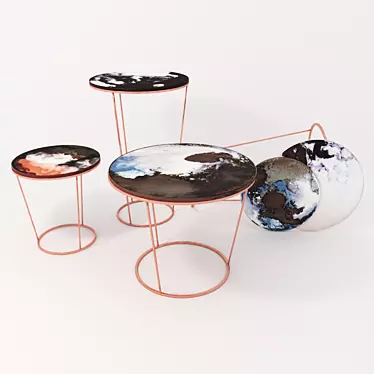 Elegant Ceramic Tables by Elisa 3D model image 1 