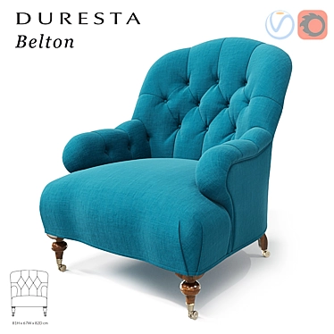 Elegant Duresta Belton Armchair 3D model image 1 