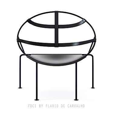 FDC1 Sculptural Armchair by Carvalho 3D model image 1 