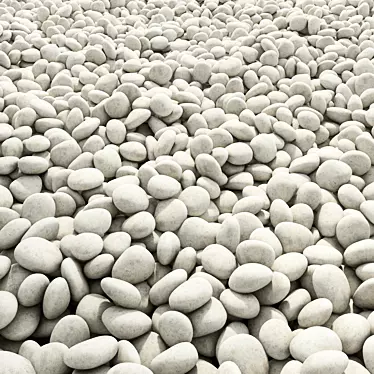 White Pebble Road Set 3D model image 1 