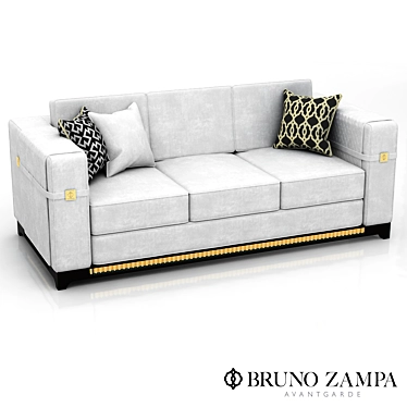 Luxury Italian Design: BRUNO ZAMPA Avantgarde Sofa 3D model image 1 