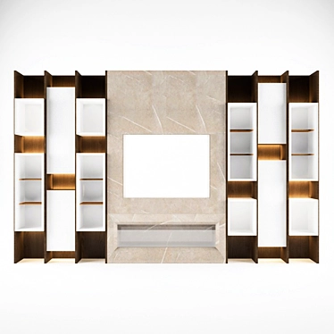 Modern Decorative Shelf Stand 3D model image 1 