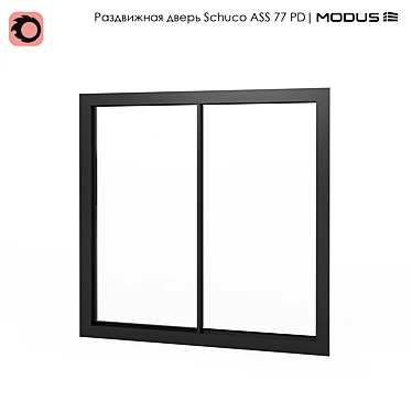 Sleek Sliding Door - ASS 77 PD 3D model image 1 