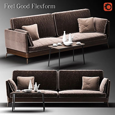 Cozy Comfort Sofa 3D model image 1 